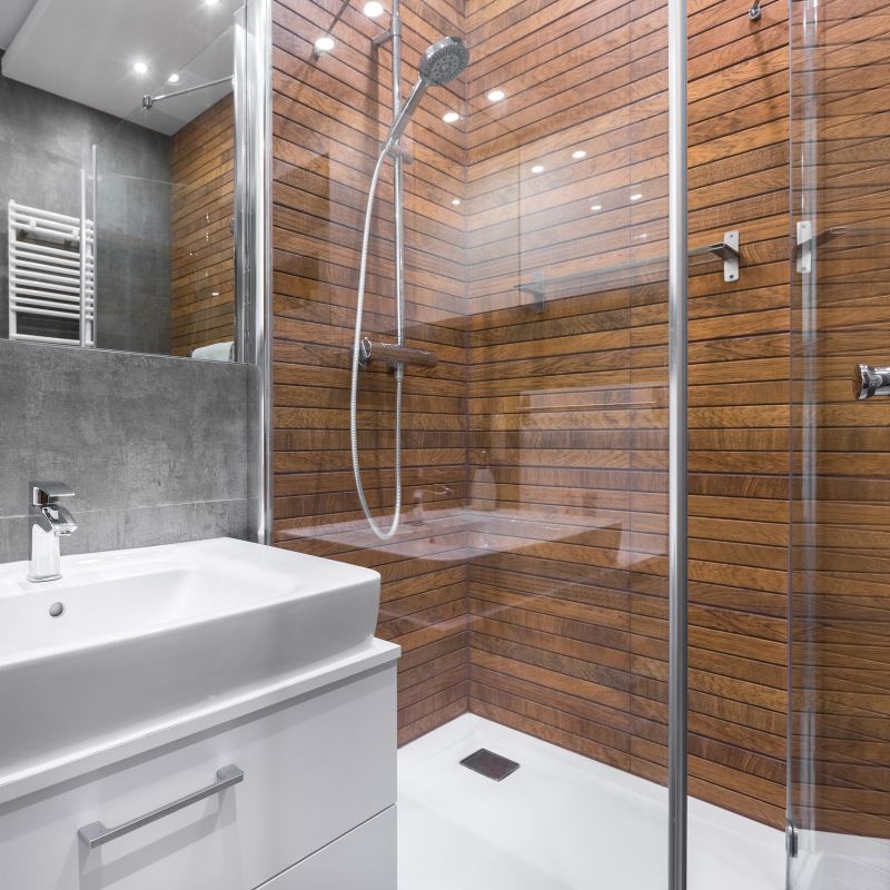 Modern Walk-in Shower with Glass Panels